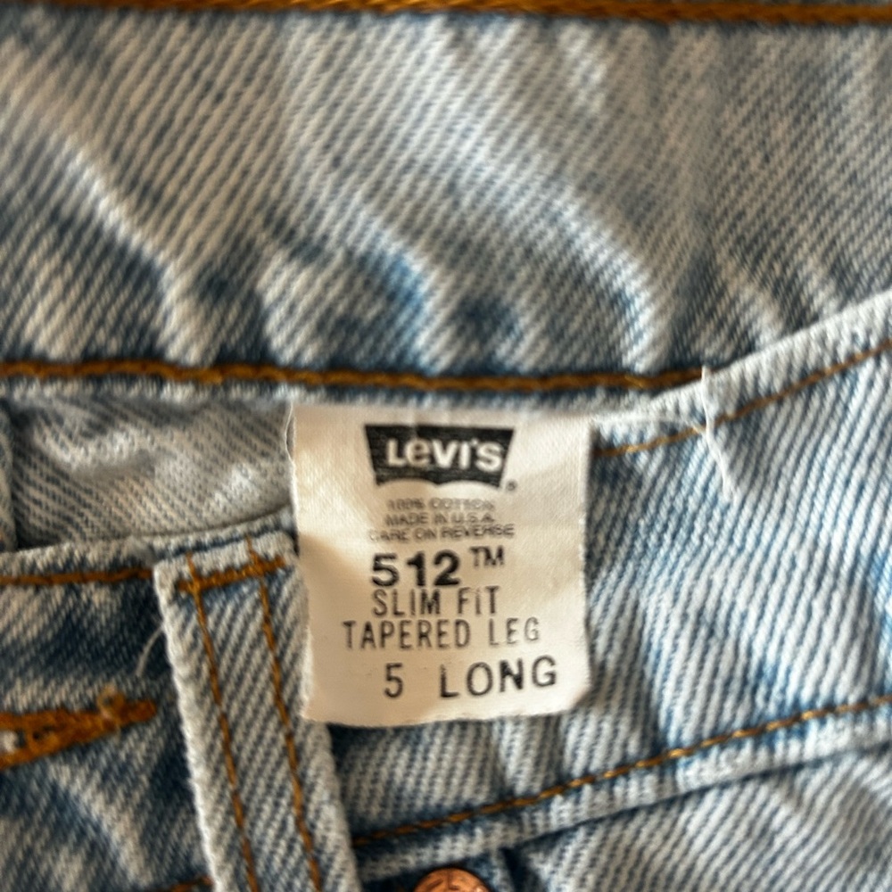 Vintage Levi's 512 Light Blue Slim Fit Jeans - Picture 3 of 6